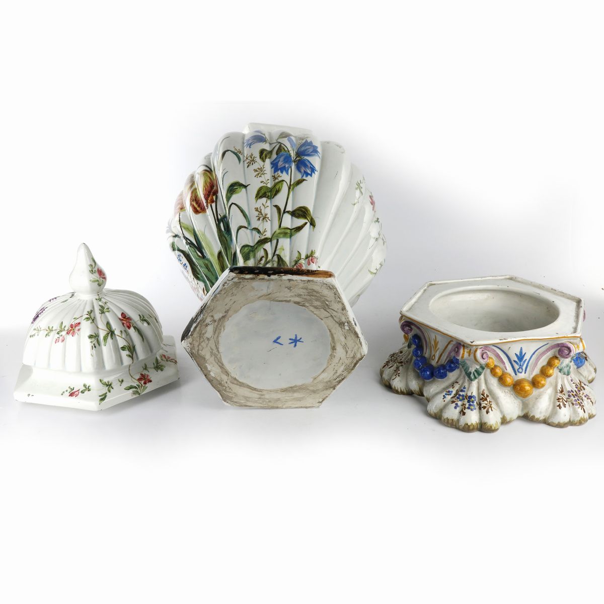 Vaso a Balaustro in Terraglia Bianca