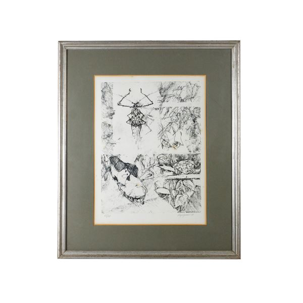 RENZO VESPIGNANI - Quartets by Eliot, black and white lithograph