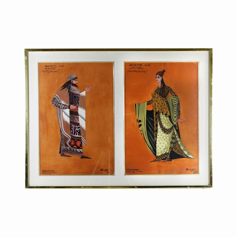 Piero Zuffi - Costumi di Scena per L' Alceste di Gluck