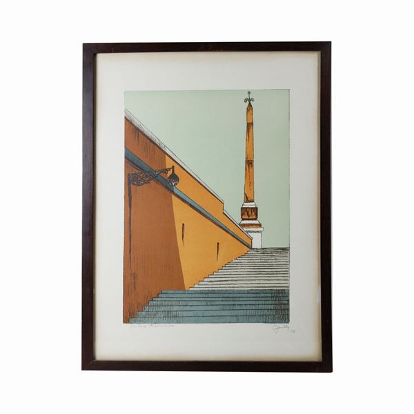 FABIO FAILLA : Ramp of San Sebastiano, multiple on paper  - Auction Smart Auction: Furniture, Paintings, Sculptures and more at affordable prices - Bertolami Fine Art - Casa d'Aste