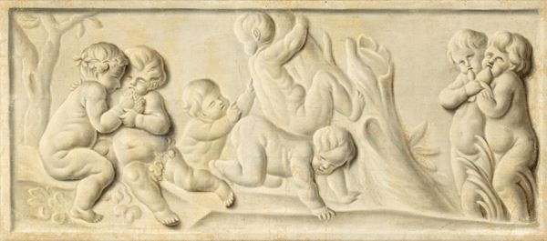 Artista francese, seconda met&#224; XVIII secolo - Giochi di putti 