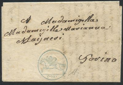 Alberto Diena, Sardegna (emissione provvisoria) — Cavallino stampato tipograficamente da 15 cent....
