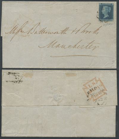 Gran Bretagna, francobollo 2 pence “White Line”, n. 4, 1841