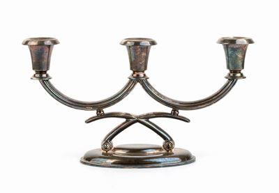 Candelabro Tedesco in Argento - Lerchenstraße, Inizio XX Secolo, Argentieri Bruckmann & Söhne