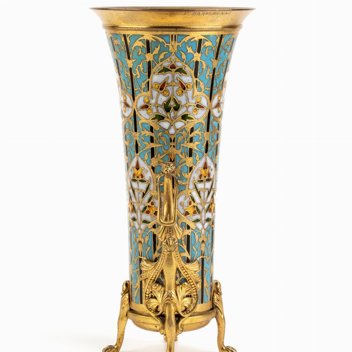 Vaso Francese in Bronzo e Smalti Policromi - Ferdinand Barbedienne (1810 - 1892)