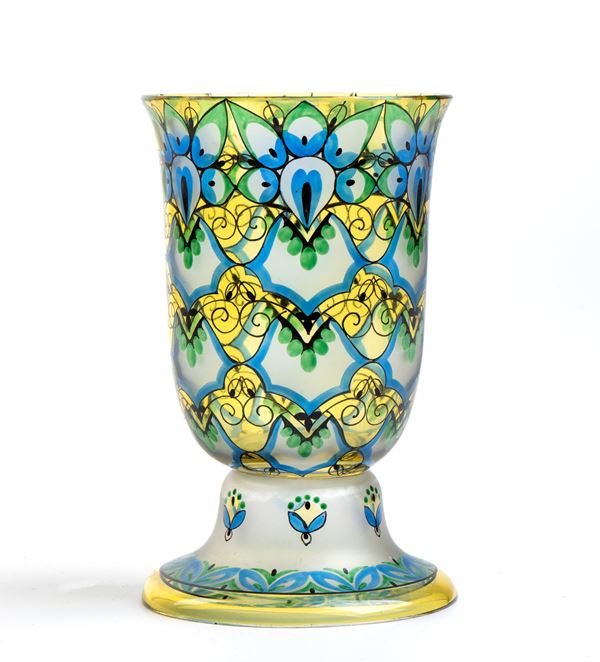 Austro-Bohemian glass vase