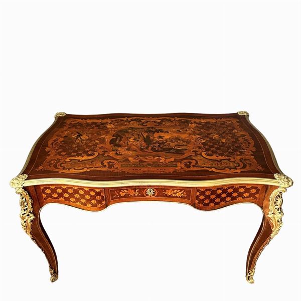 French center desk -  19th century, signed PAUL SORMANI 