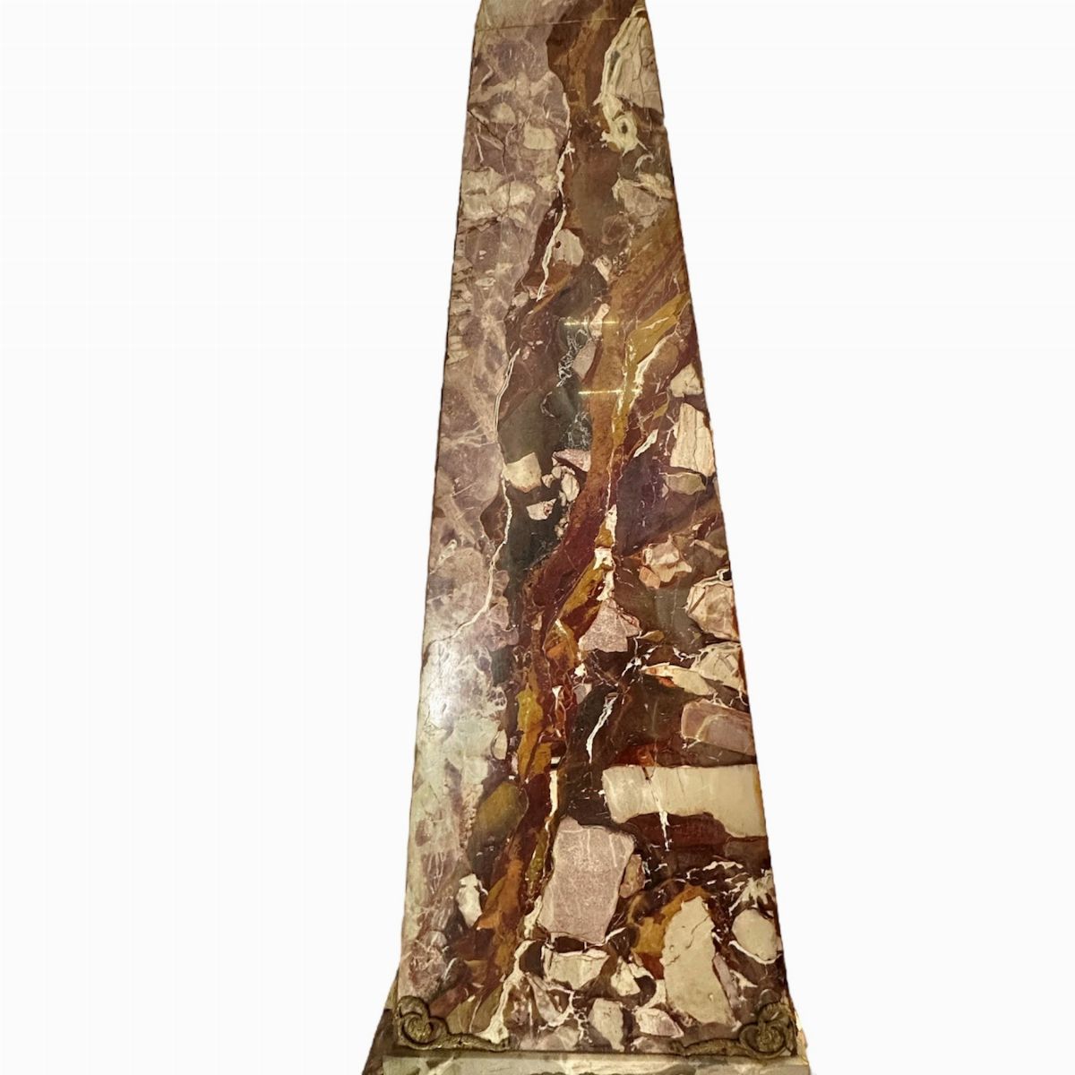 Coppia di Obelischi Monumentali Neoclassici in Marmo e Bronzo - Sicilia XIX Secolo