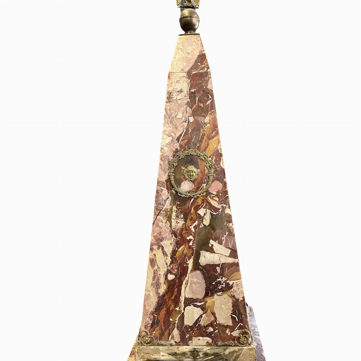 Coppia di Obelischi Monumentali Neoclassici in Marmo e Bronzo - Sicilia XIX Secolo