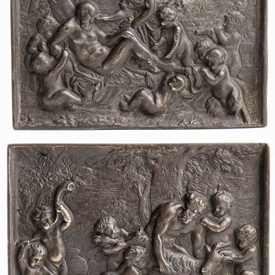 Satiro con la Capra Amaltea e Putti/ Sileno Dormiente