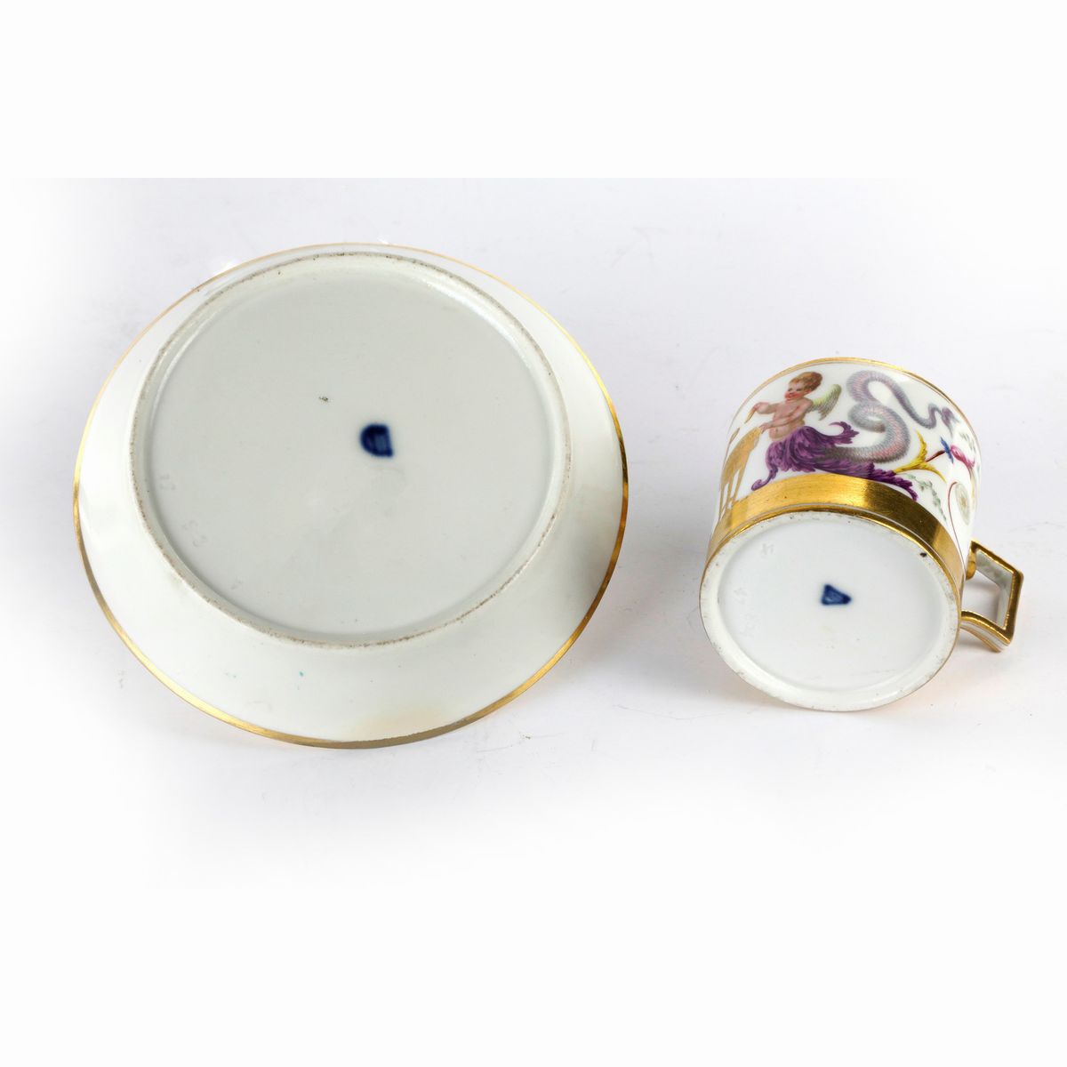 Tazza con Piatto in Porcellana