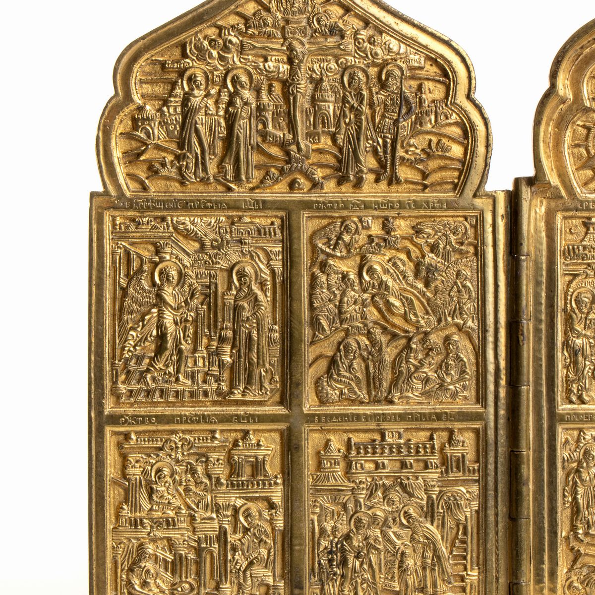 Polittico "dodici Grandi Feste. Venerazioni delle Icone della Madre di Dio di Tikhvin, di Vladimi...