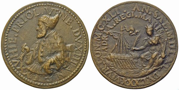 GIROLAMO PRIULI (1486 – 1567). 83rd Doge (1559 – 1567)  (Anonymous author, certainly Venetian)  - Auction Plaquettes and Medals from the 14th to the 19th century - Bertolami Fine Art - Casa d'Aste