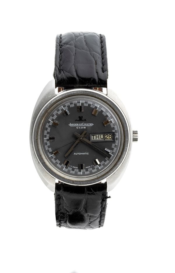JAEGER-LECOULTRE Club Daydate Automatic: 36mm steel men's wristwatch, ref. E0300405, 1970