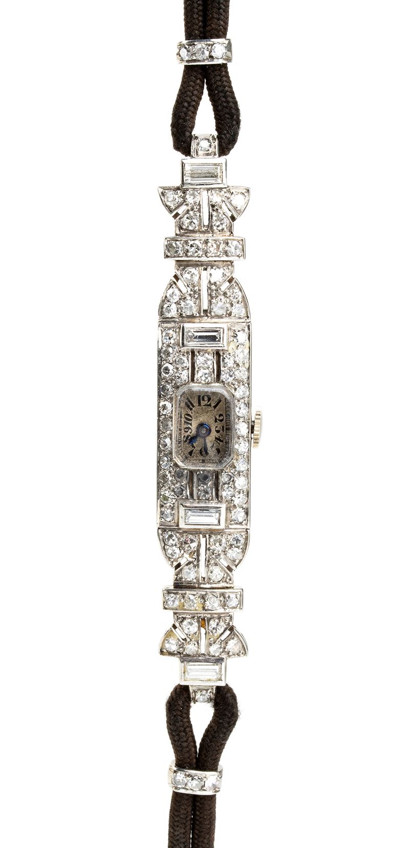 Orologio da Polso Lady in Platino e Diamanti , Anni '30