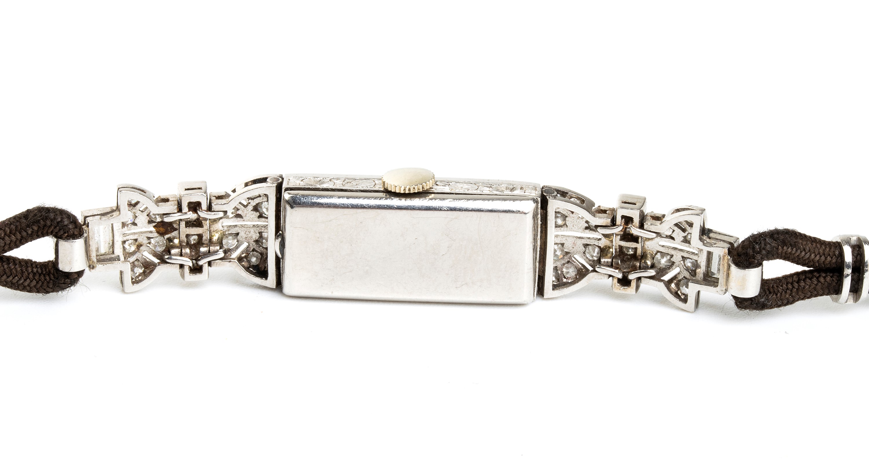 Orologio da Polso Lady in Platino e Diamanti , Anni '30