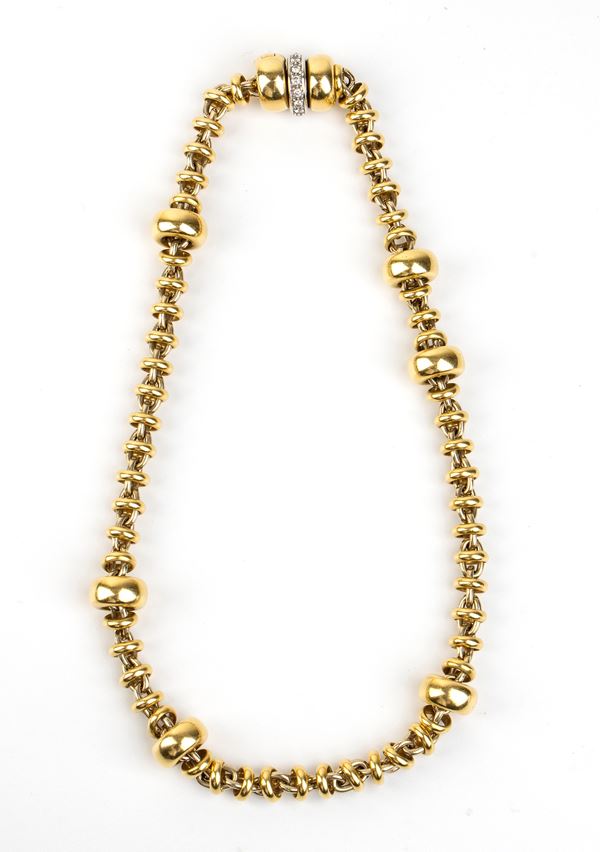 POMELLATO: diamond gold necklace