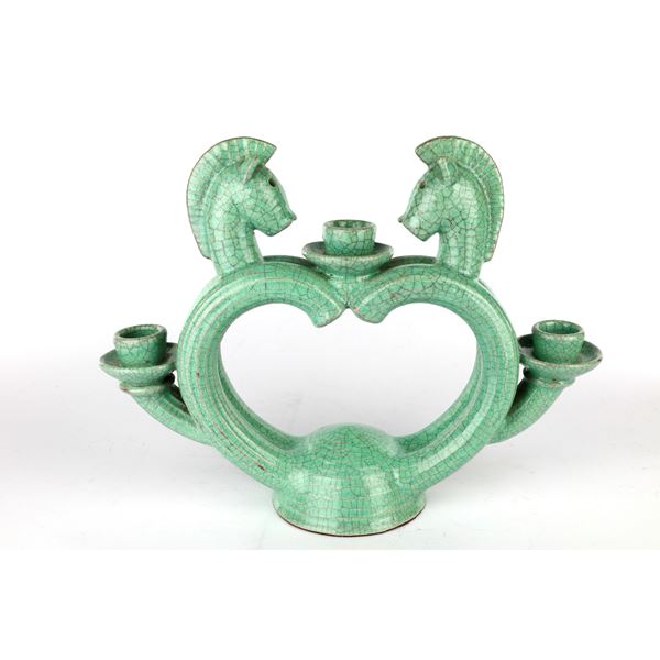 Candaliere a tre fiamme  (fine anni '20 inizio anni'30)  - Asta Smart Auction: Arredi, Dipinti, Sculture e altro a prezzi vantaggiosi - Bertolami Fine Art - Casa d'Aste