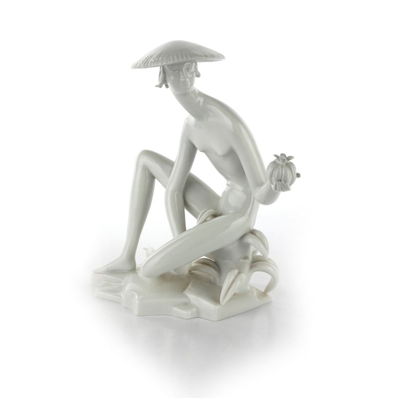 Malaie - Scultura in Volume in Porcellana Bianca