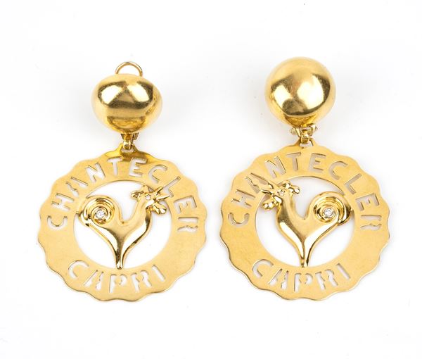 CHANTECLER: gold hoop earrings