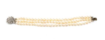 Bracciale di Perle in Oro e Diamanti