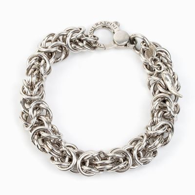 Raspini: Bracciale con Catena a Maglie Intrecciate in Argento
