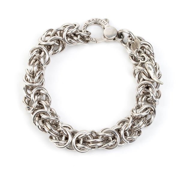 RASPINI: sterling silver interlinking chain bracelet
