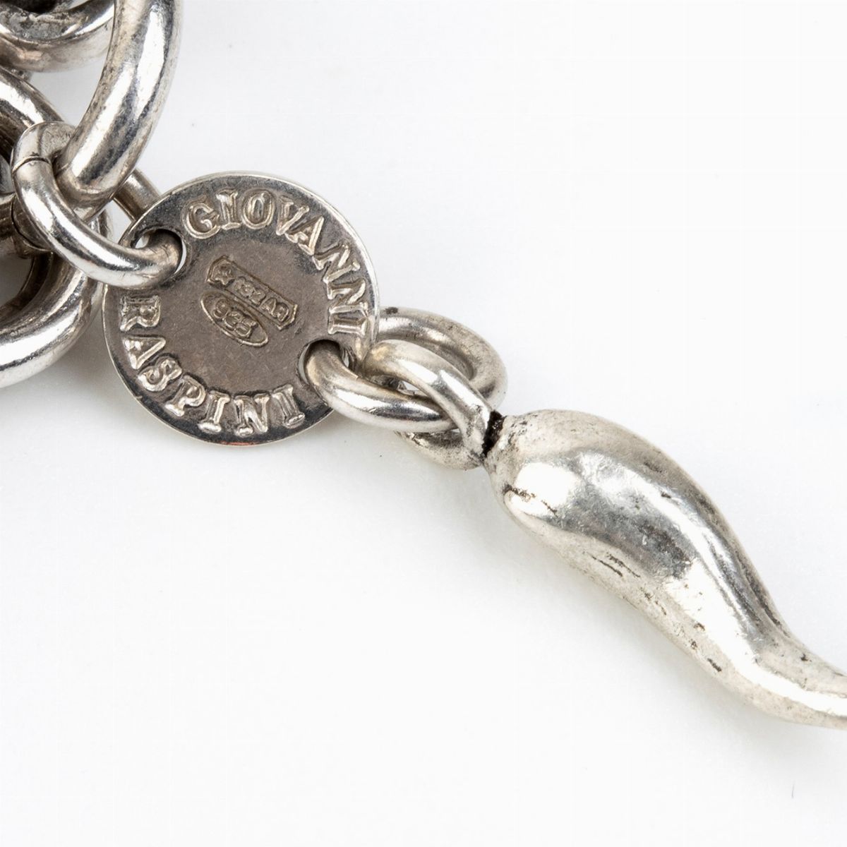 Raspini: Bracciale con Catena a Maglie Intrecciate in Argento