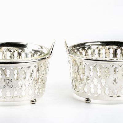 Coppia di Cestini Americani in Argento - Inizio XX Secolo, Argentiere Tiffany & Co.
