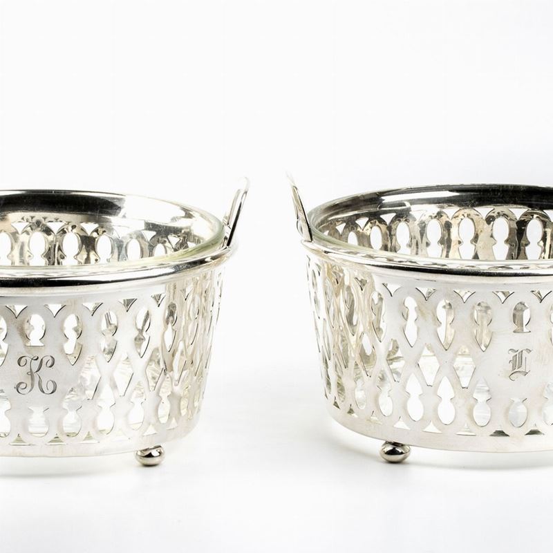 Coppia di Cestini Americani in Argento - Inizio XX Secolo, Argentiere Tiffany & Co.