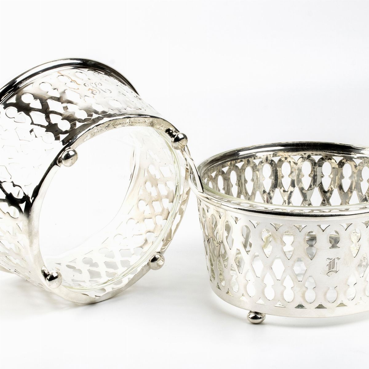 Coppia di Cestini Americani in Argento - Inizio XX Secolo, Argentiere Tiffany & Co.