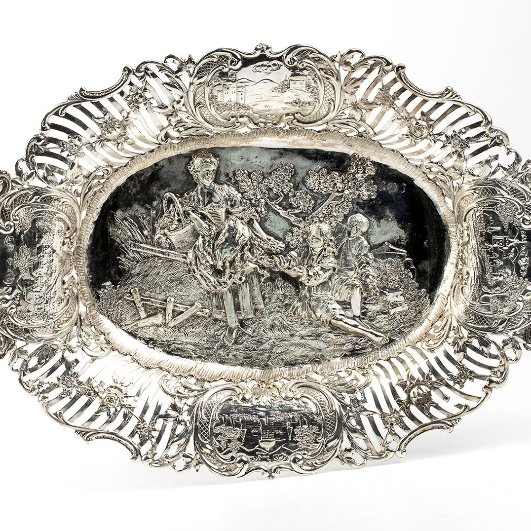 Cestino Tedesco in Argento - Hanau, Inizio XX Secolo, Georg Roth & Co.