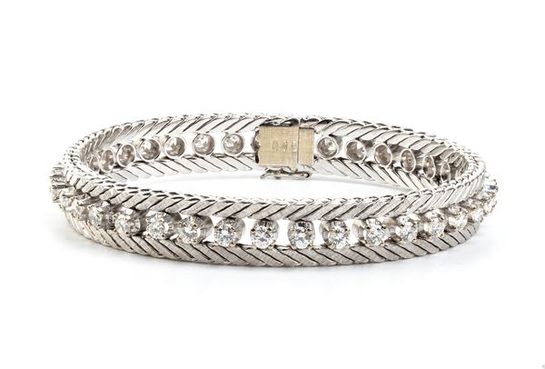 Diamond white gold bracelet 