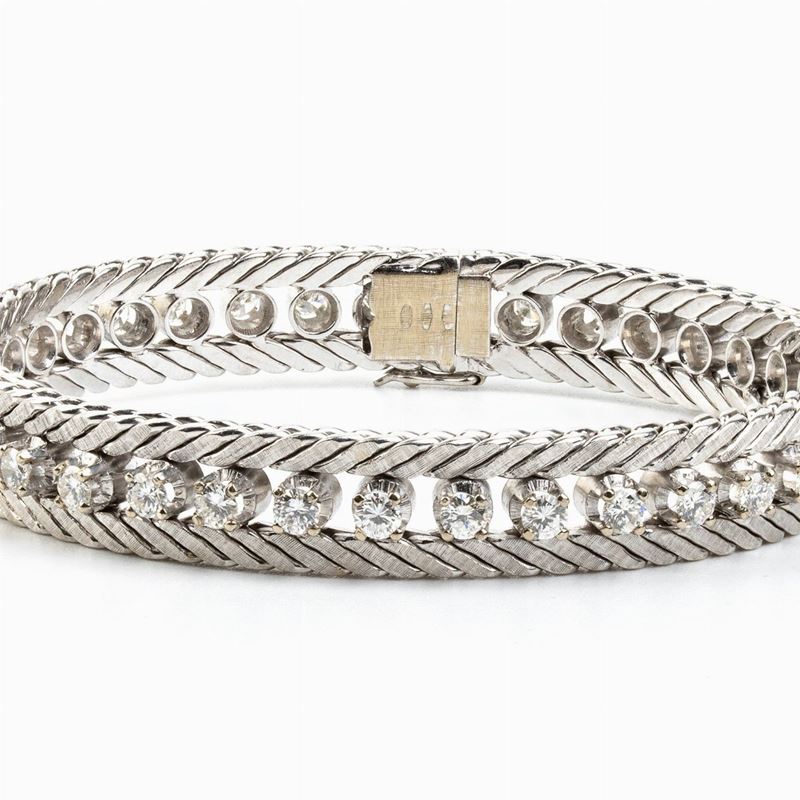 Bracciale in Oro Bianco e Diamanti