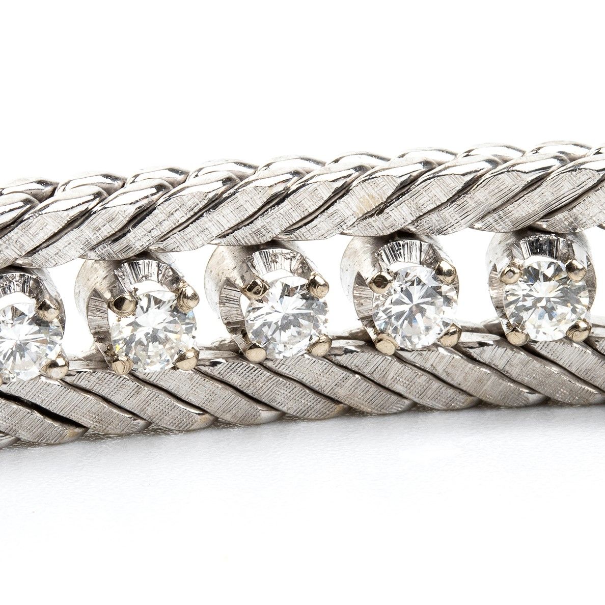 Bracciale in Oro Bianco e Diamanti