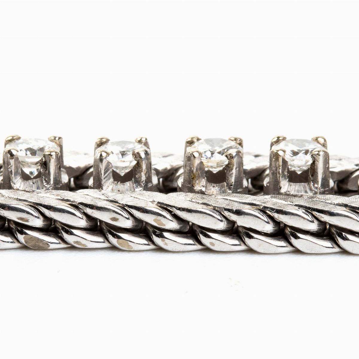 Bracciale in Oro Bianco e Diamanti