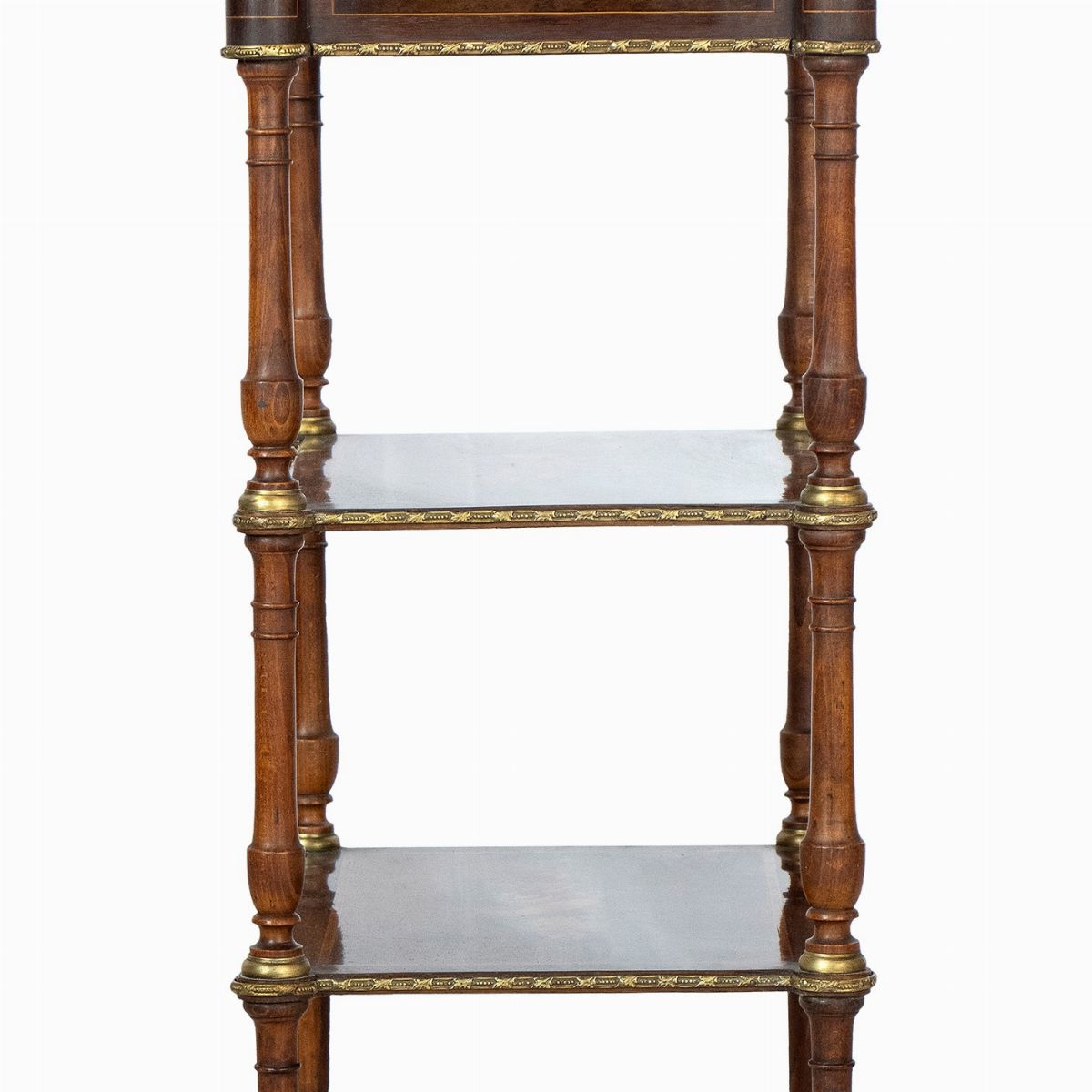 Etargere Napoleone III in Radica di Tuia ed Ebano Viola - XIX Secolo