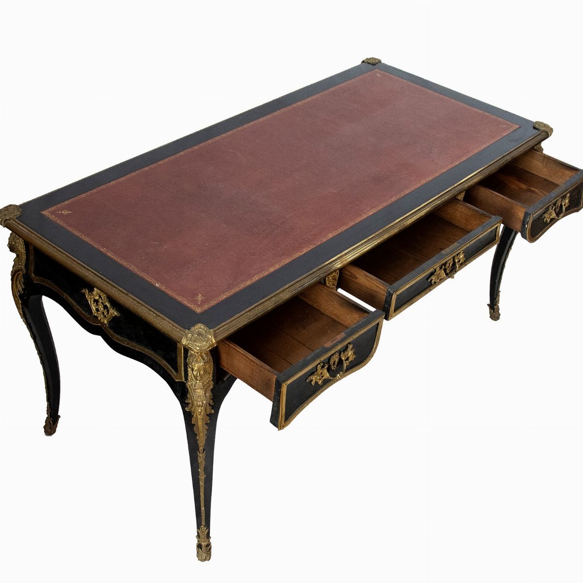 Scrivania Bureau in Legno Ebanizzato - Francia, XIX Secolo