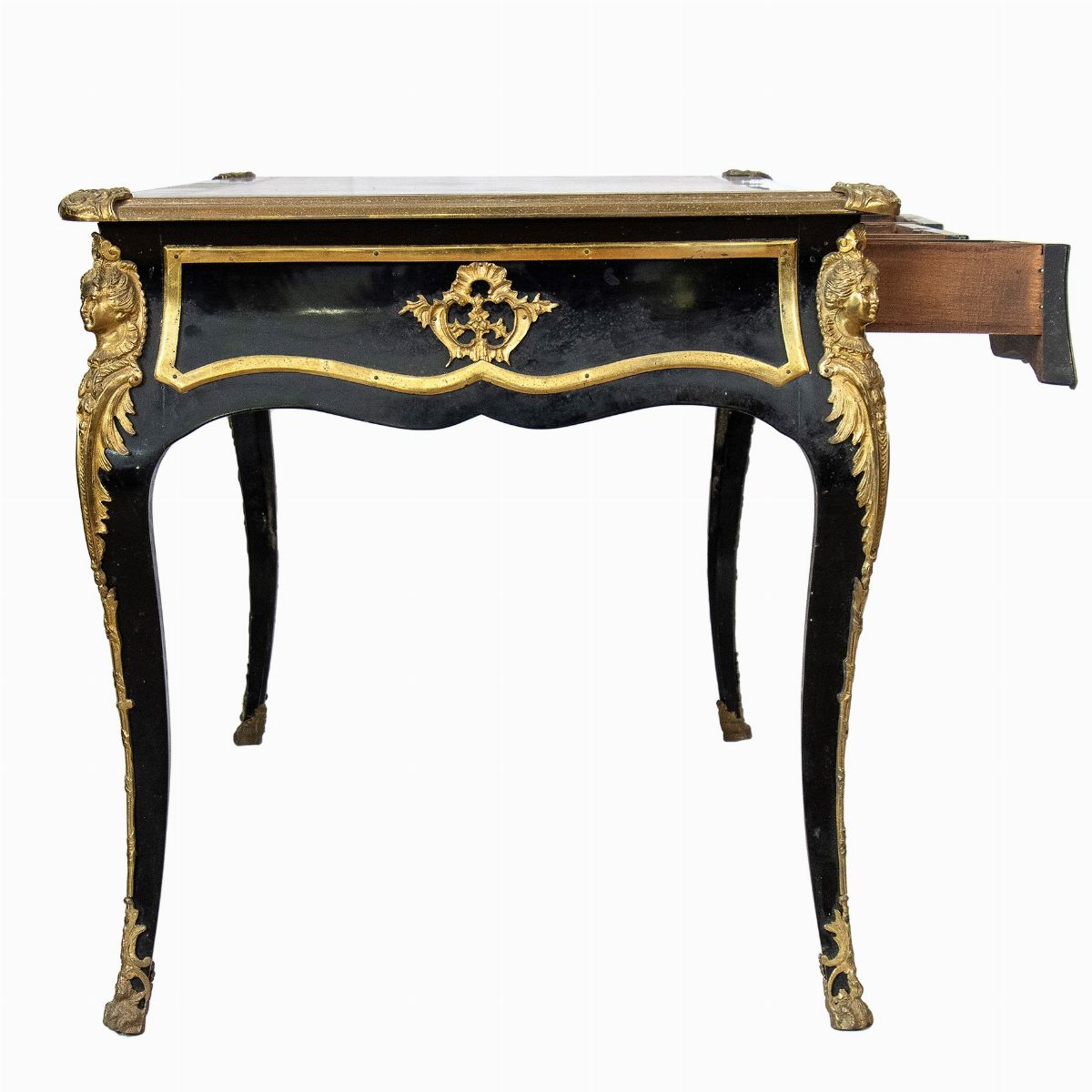 Scrivania Bureau in Legno Ebanizzato - Francia, XIX Secolo