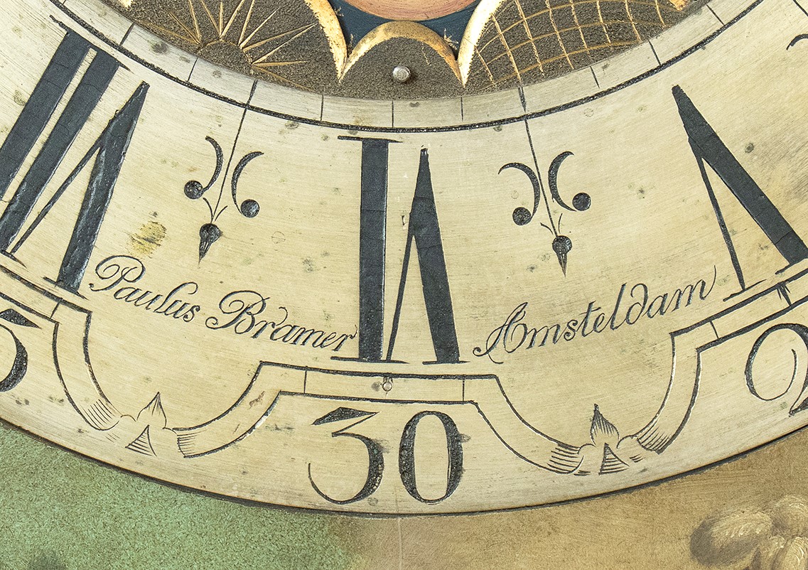 Orologio a Torre - Olanda, Amsterdam, Firmato Paulus Bramer (1730-1760 Circa)