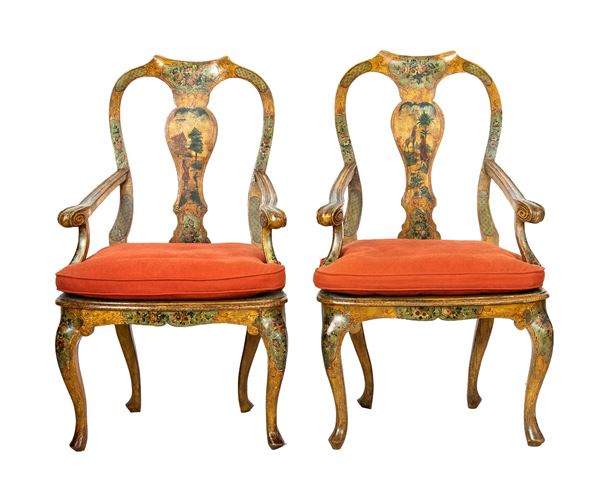 Pair of Louis XVI armchairs - Venice, 18th century
