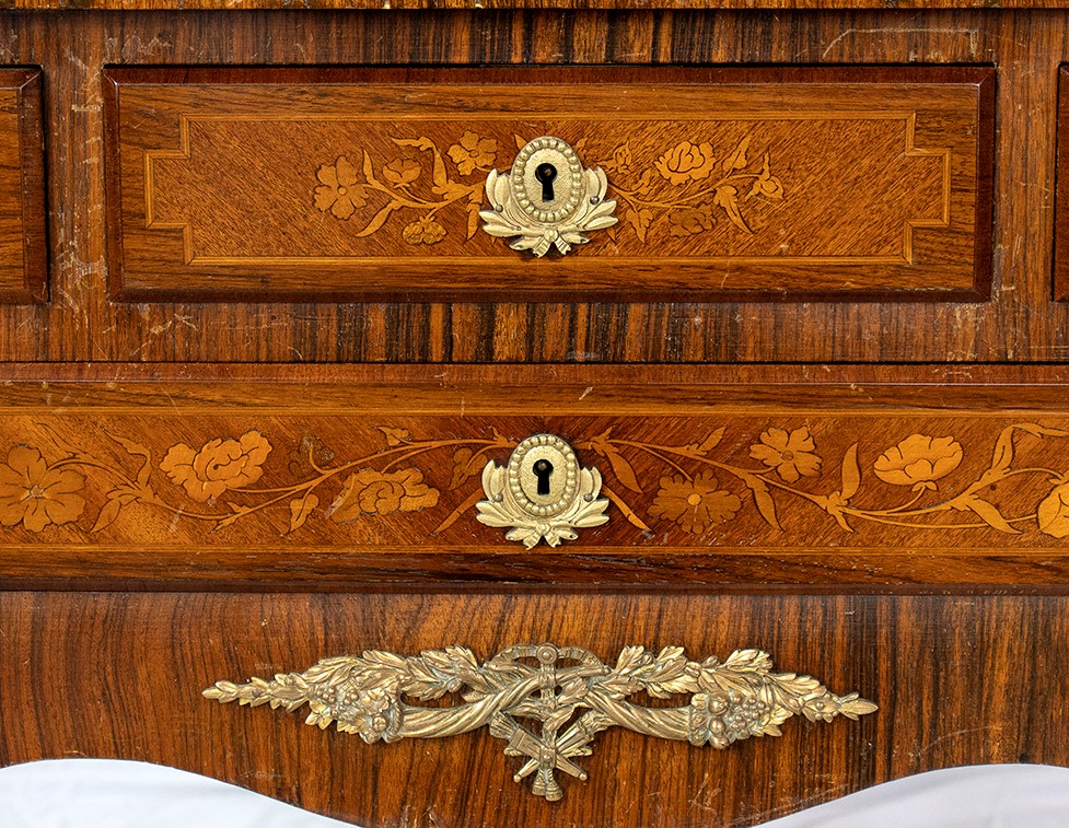Bureau a Cilindro - Francia, Grenoble, Inizio XX Secolo, Firmata Jh Bugey