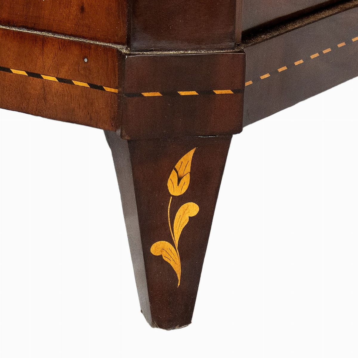 Secretaire Carlo X in Mogano Intarsiato - Olanda, XIX Secolo