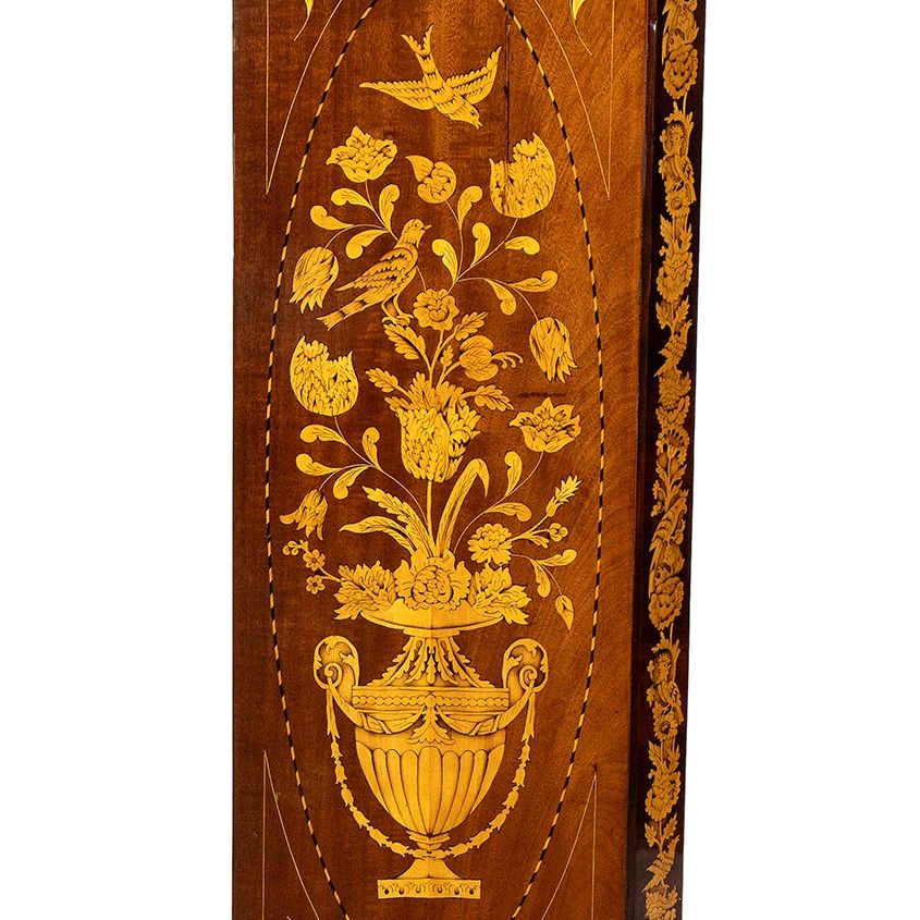 Secretaire Carlo X in Mogano Intarsiato - Olanda, XIX Secolo