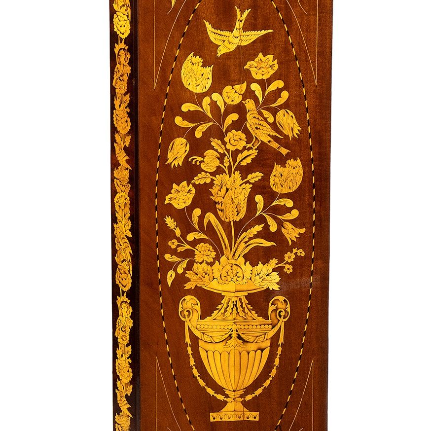 Secretaire Carlo X in Mogano Intarsiato - Olanda, XIX Secolo