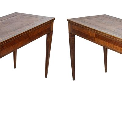 Coppia di Console Luigi XVI in Ebano Viola - Lombardia, XVIII Secolo