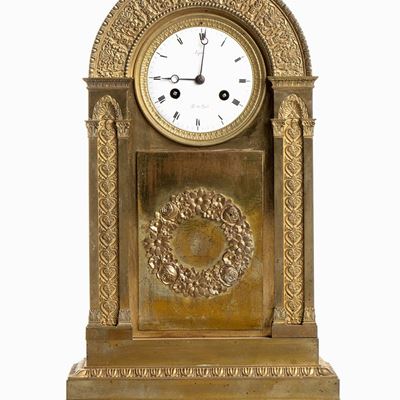 Orologio da Appoggio in Bronzo - Francia, Parigi, Fine XVIII, Firmato Lepin
