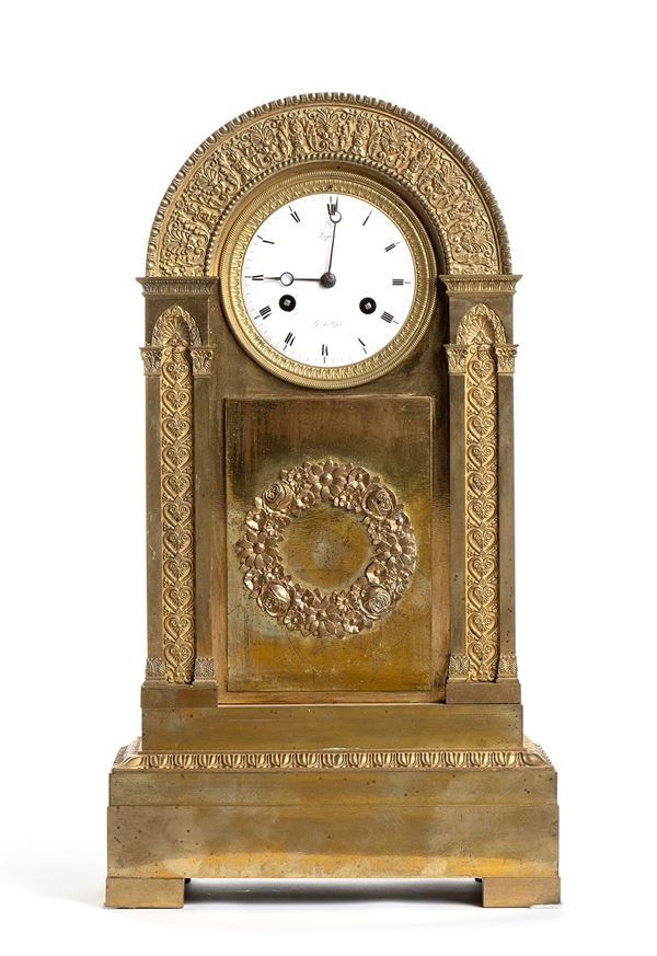 Bronze mantel clock - France, Paris, late 18th century, signed LEPIN