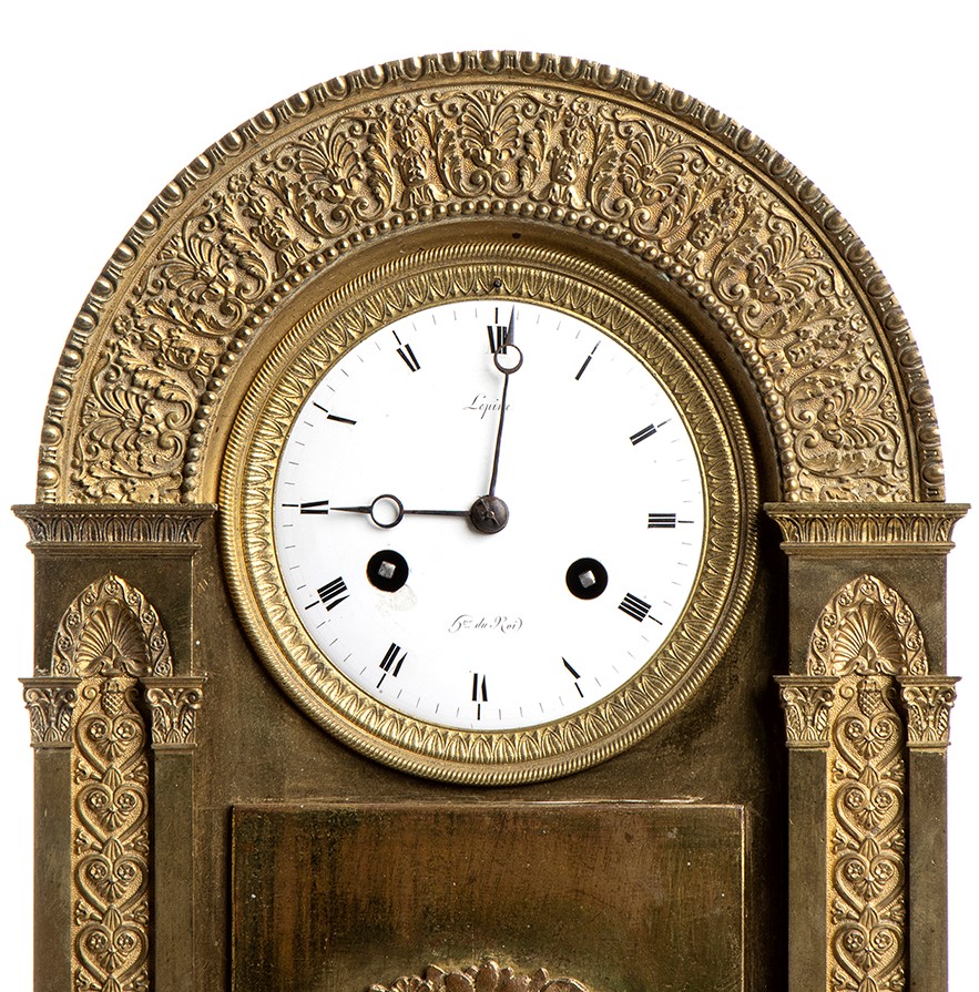 Orologio da Appoggio in Bronzo - Francia, Parigi, Fine XVIII, Firmato Lepin
