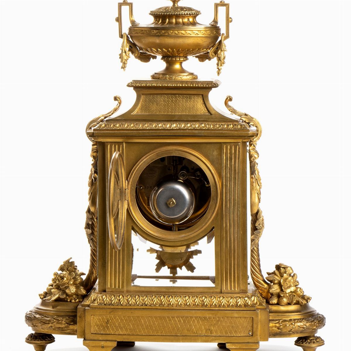 Orologio da Appoggio in Bronzo - Francia, Parigi, Fine XVIII, Firmato Lepin